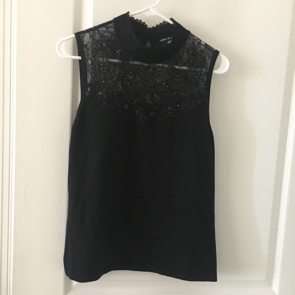 Cable & Gauge Black Lace Blouse